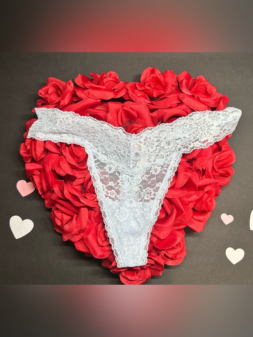 Victoria's Secret White Floral Lace Thong